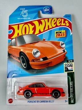 Hot Wheels HW Retro Porsche 911 Carrera RS 2.7 Orange 8/10 2021 125/250 75 Years